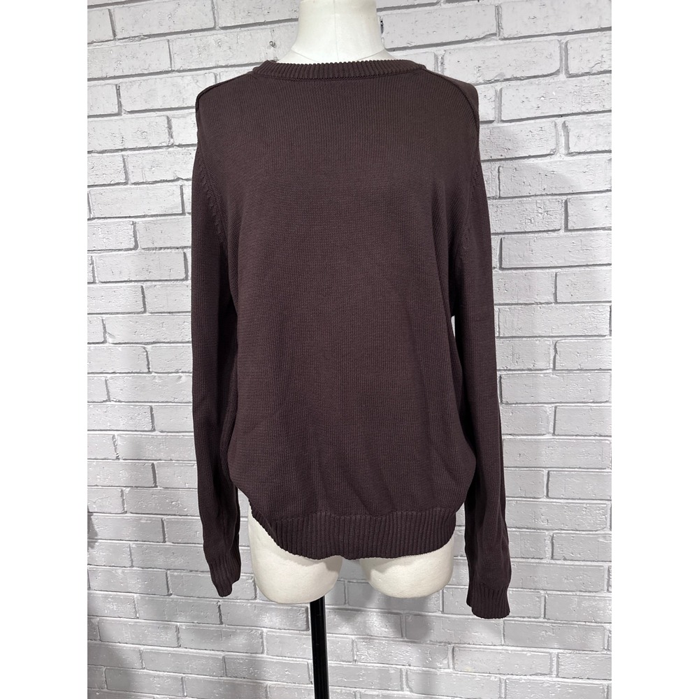 J.Crew Mens XL Brown Knit Crewneck Sweater BI841 NWT Long Sleeve Chocolate